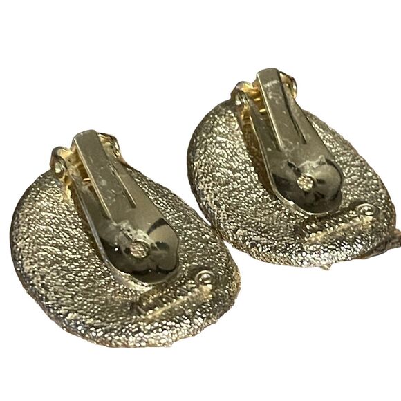 Vintage Sarah Coventry Clip On Earrings Sultana Gold Tone Multicolor Confetti - Picture 4 of 5